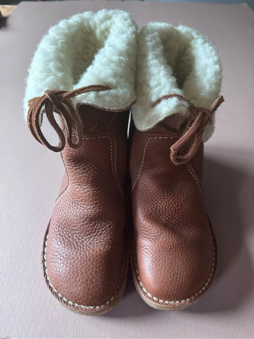 Women’s Arhus Duckfeet USA Pebbled Leather Wool Lined Boots